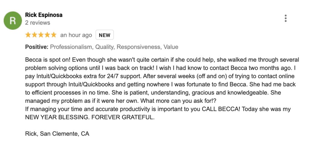 Google-review-bookkeeping